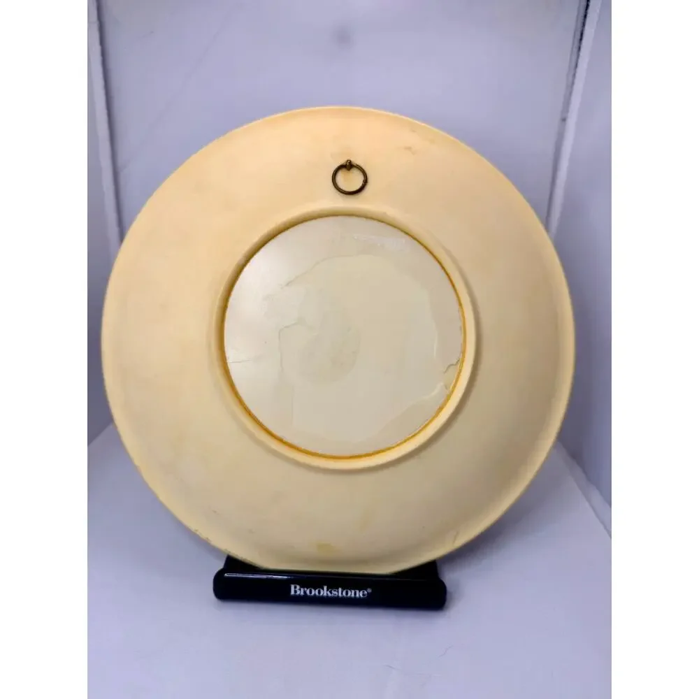 Gino Ruggeri Madama Butterfly Di Volteradici Alabaster Relief Wall Plaque Italy